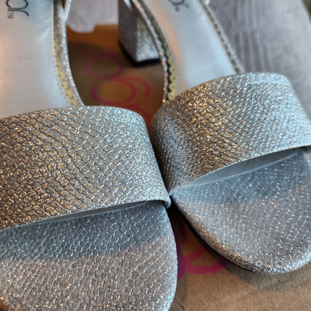 Silver Glitter Heels